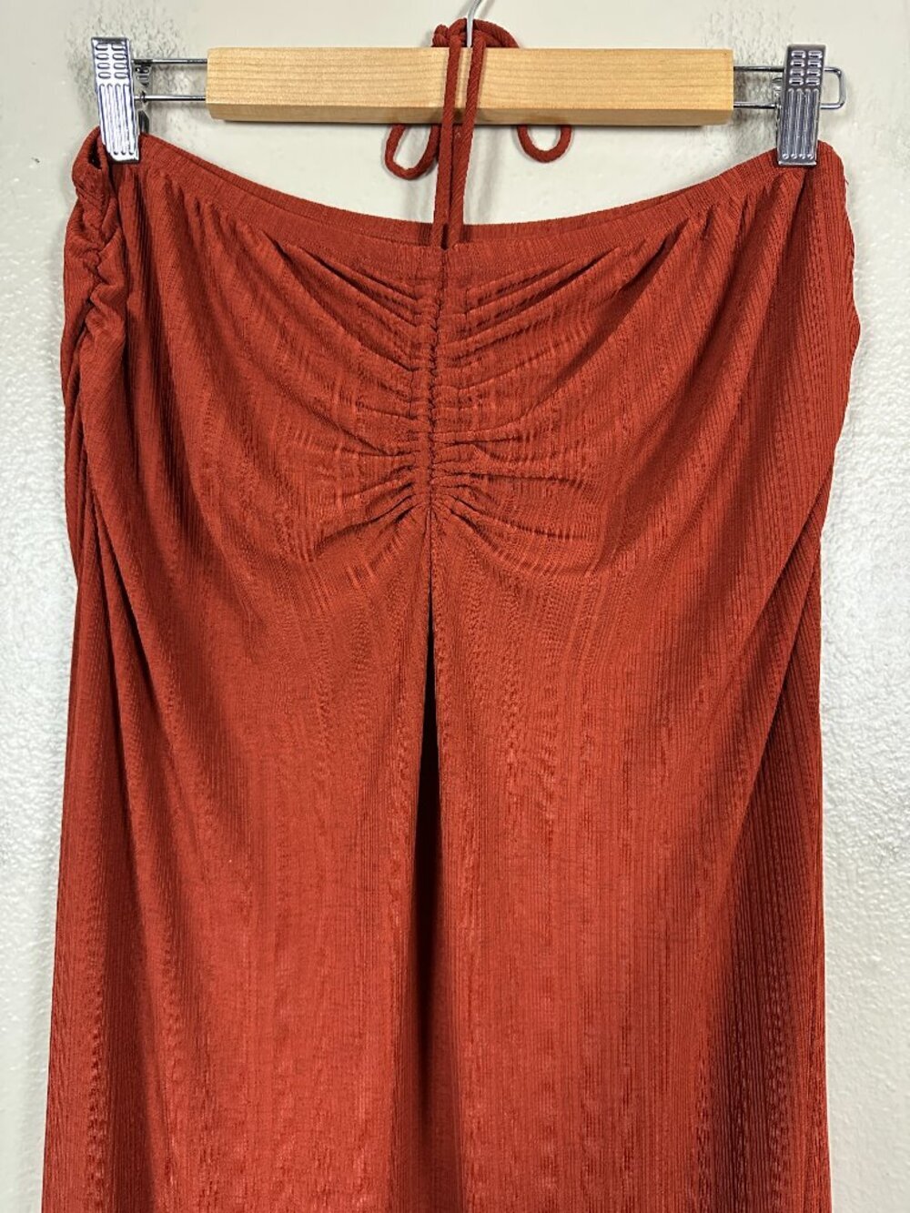 Free People Beach Addison Halter Dress Midi Womens Large Sparkling Cider Flowy - Picture 5 of 5
